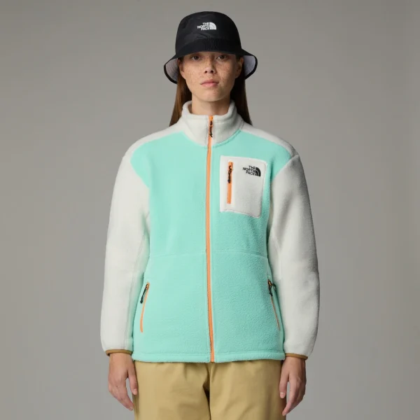 THE NORTH FACE - ג'קט פליס נשים YUMIORI FULL-ZIP – TA8842A0I – bright-foam-white-dune-papaya – 1
