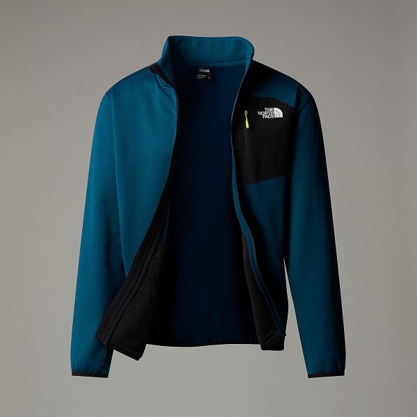 THE NORTH FACE - פליס גברים עם רוכסן מלא Crest – TA897C5LO – midnight-petrol-tnf-black – 6