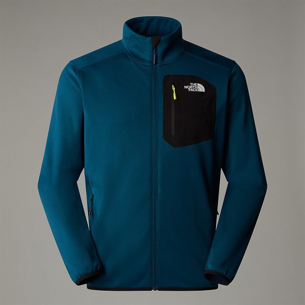 THE NORTH FACE - פליס גברים עם רוכסן מלא Crest – TA897C5LO – midnight-petrol-tnf-black – 7