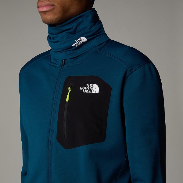 THE NORTH FACE - פליס גברים עם רוכסן מלא Crest – TA897C5LO – midnight-petrol-tnf-black – 4