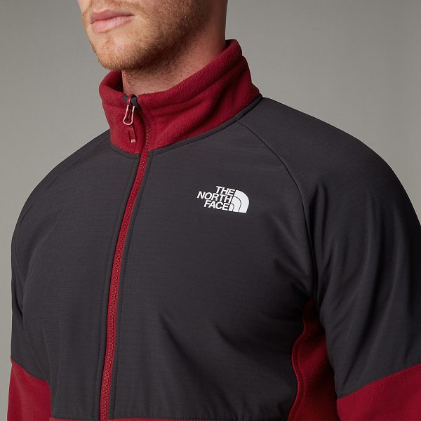 THE NORTH FACE - פליס גברים עבה עם רוכסן מלא Glacier Heavyweight – TA89JG86O – garnet-red-asphalt-grey – 4