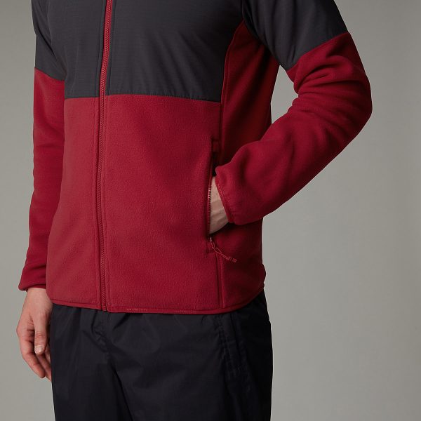 THE NORTH FACE - פליס גברים עבה עם רוכסן מלא Glacier Heavyweight – TA89JG86O – garnet-red-asphalt-grey – 5