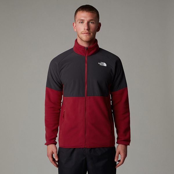 THE NORTH FACE - פליס גברים עבה עם רוכסן מלא Glacier Heavyweight – TA89JG86O – garnet-red-asphalt-grey – 1