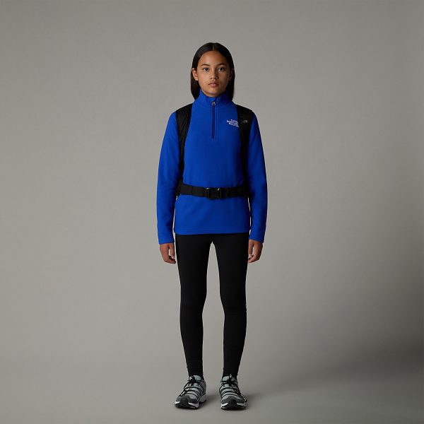 THE NORTH FACE - פליס נוער עם רוכסן קצר 1/4 Glacier – TA8AZMCZ6 – tnf-blue – 3