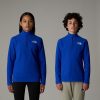 THE NORTH FACE - פליס נוער עם רוכסן קצר 1/4 Glacier – TA8AZMCZ6 – tnf-blue – 1