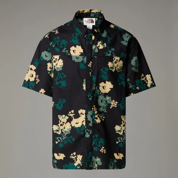 THE NORTH FACE - חולצת טי קצרה גברים HERITAGE – TA8B76644 – duck-green-tnf-flowers-simple-print – 3