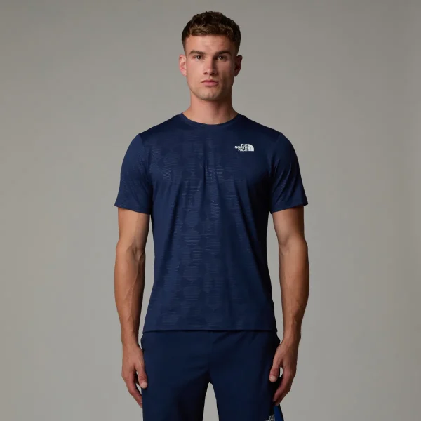 THE NORTH FACE - חולצת טי קצרה גברים 24/7 EMBOSSED – TA8BEP93X – summit-navy-tent-model-print – 1