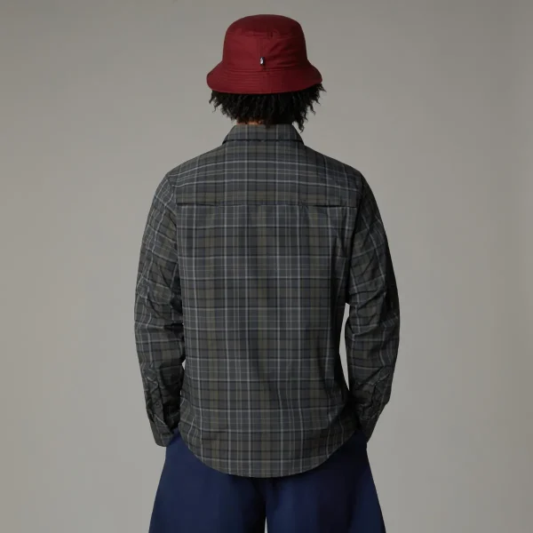 THE NORTH FACE - חולצת טיולים גברים SEQUOIA PLAID – TA8BGK97J – asphalt-grey-new-taupe-green-plaid – 2