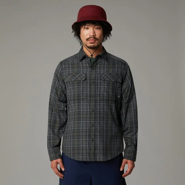 THE NORTH FACE - חולצת טיולים גברים SEQUOIA PLAID – TA8BGK97J – asphalt-grey-new-taupe-green-plaid – 1