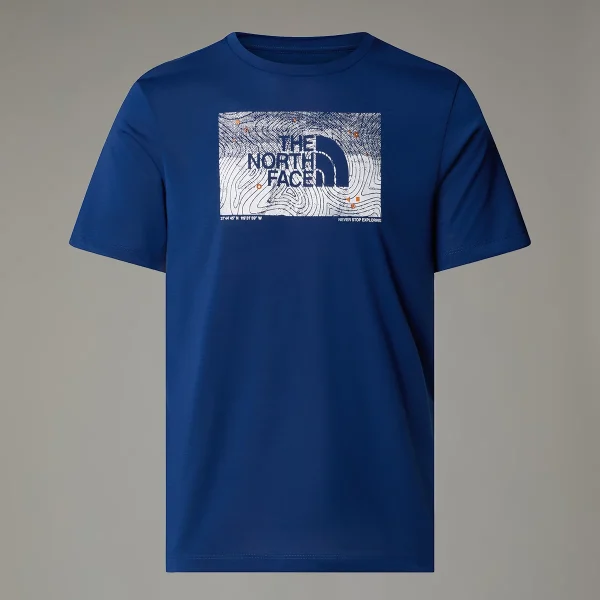 THE NORTH FACE - חולצת טי קצרה גברים FOUNDATION ABSTRACT GRAPHIC – TA8BQVD1R – estate-blue – 3