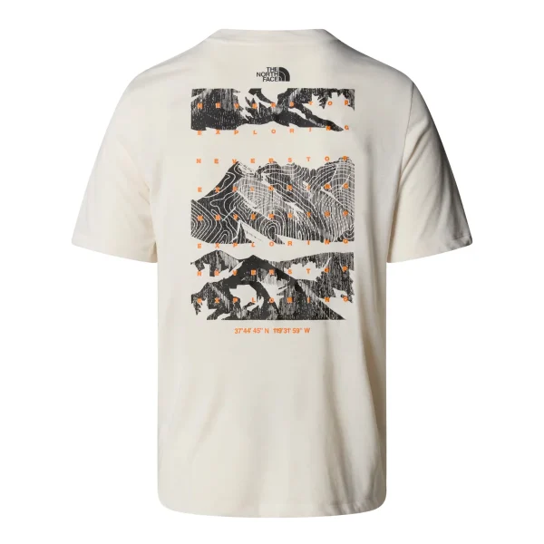 THE NORTH FACE - חולצת טי קצרה גברים FOUNDATION MOUNTAINS FACES – TA8BQWQLI – white-dune – 3
