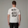 THE NORTH FACE - חולצת טי קצרה גברים FOUNDATION MOUNTAINS FACES – TA8BQWQLI – white-dune – 1