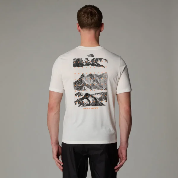 THE NORTH FACE - חולצת טי קצרה גברים FOUNDATION MOUNTAINS FACES – TA8BQWQLI – white-dune – 1