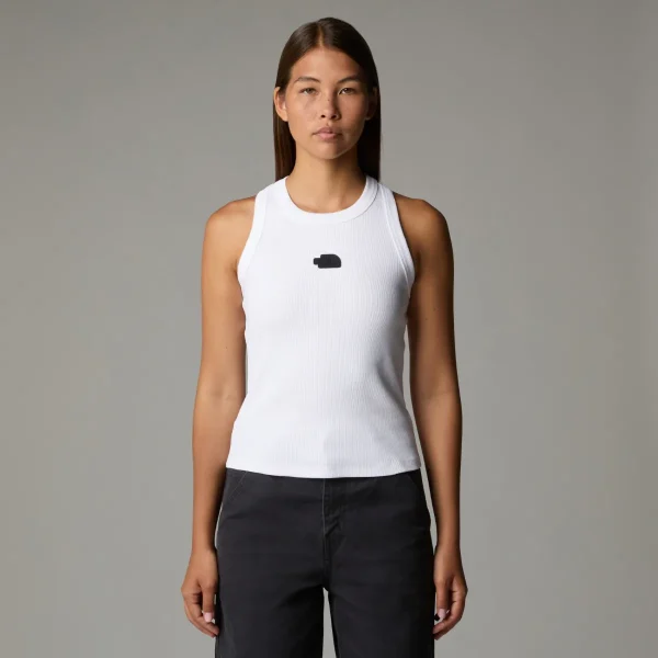 THE NORTH FACE - גופיית נשים SLIM RIB TANK TOP – TA8BVTFN4 – tnf-white – 1