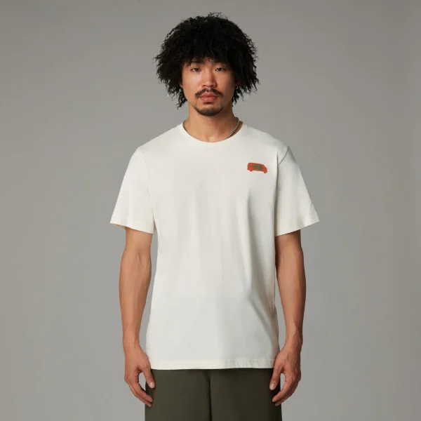 THE NORTH FACE - חולצת טי קצרה גברים OUTDOOR GRAPHIC – TA8C1ZQLI – white-dune – 1