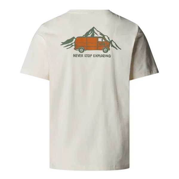 THE NORTH FACE - חולצת טי קצרה גברים OUTDOOR GRAPHIC – TA8C1ZQLI – white-dune – 4