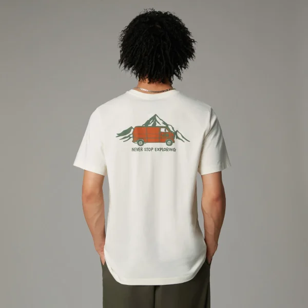 THE NORTH FACE - חולצת טי קצרה גברים OUTDOOR GRAPHIC – TA8C1ZQLI – white-dune – 1