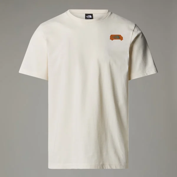 THE NORTH FACE - חולצת טי קצרה גברים OUTDOOR GRAPHIC – TA8C1ZQLI – white-dune – 3