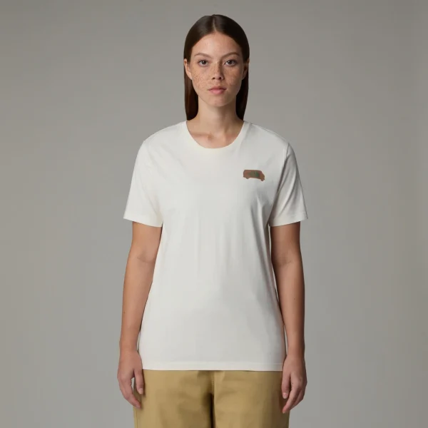 THE NORTH FACE - חולצת טי קצרה נשים OUTDOOR GRAPHIC – TA8C22QLI – white-dune – 1