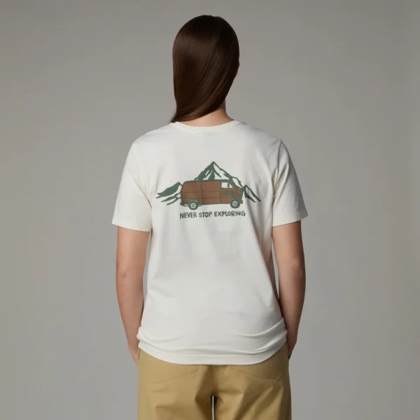 THE NORTH FACE - חולצת טי קצרה נשים OUTDOOR GRAPHIC – TA8C22QLI – white-dune – 1