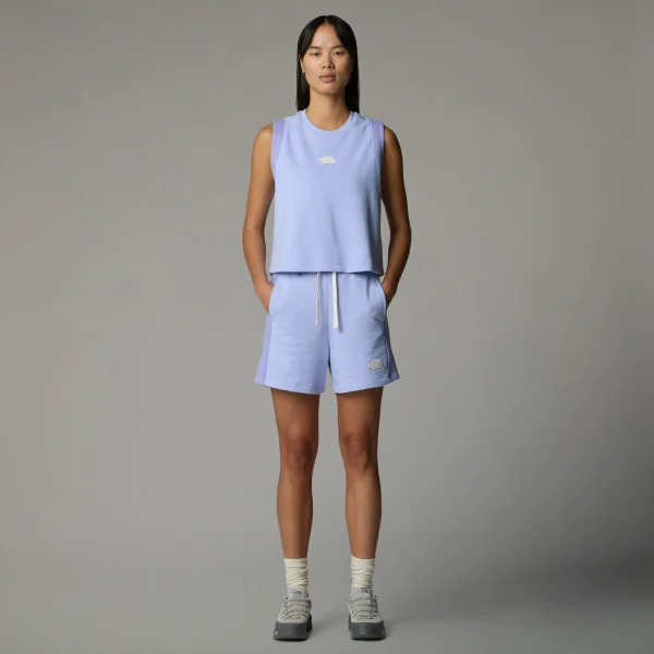 THE NORTH FACE - גופיית קרופ נשים TERRY RELAXED CROPPED TANK TOP – TA8C260VI – purple-mint – 1