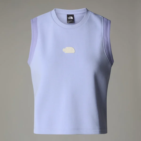 THE NORTH FACE - גופיית קרופ נשים TERRY RELAXED CROPPED TANK TOP – TA8C260VI – purple-mint – 3