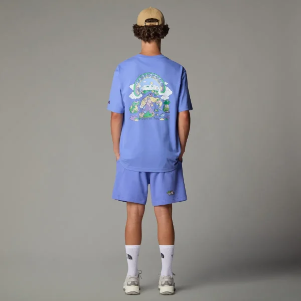 THE NORTH FACE - חולצת טי קצרה יוניסקס UNISEX CLEAN TRAILS OVERSIZED – TA8C2T0YI – virtual-blue – 2