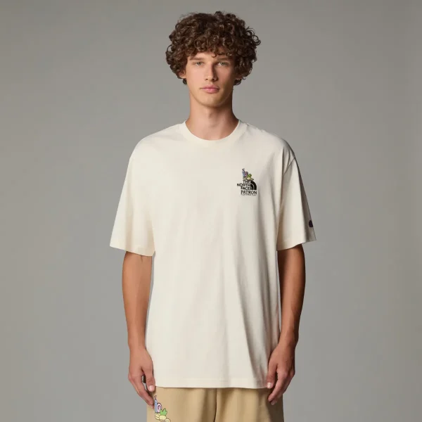 THE NORTH FACE - חולצת טי קצרה יוניסקס UNISEX CLEAN TRAILS OVERSIZED – TA8C2TQLI – white-dune – 1