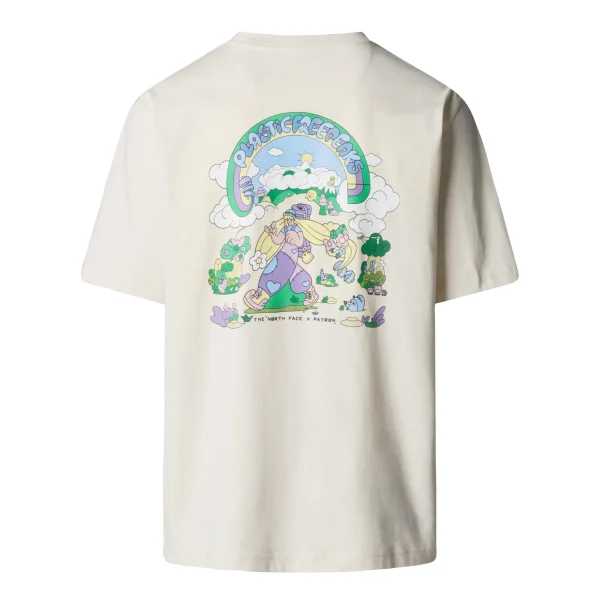 THE NORTH FACE - חולצת טי קצרה יוניסקס UNISEX CLEAN TRAILS OVERSIZED – TA8C2TQLI – white-dune – 4