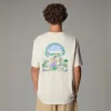 THE NORTH FACE - חולצת טי קצרה יוניסקס UNISEX CLEAN TRAILS OVERSIZED – TA8C2TQLI – white-dune – 1