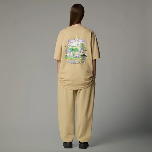THE NORTH FACE - חולצת טי קצרה יוניסקס UNISEX MOUNTAIN CLEANUP OVERSIZED – TA8C4DLK5 – khaki-stone – 2