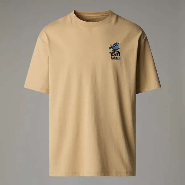 THE NORTH FACE - חולצת טי קצרה יוניסקס UNISEX MOUNTAIN CLEANUP OVERSIZED – TA8C4DLK5 – khaki-stone – 3