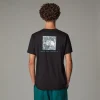 THE NORTH FACE - חולצת טי קצרה גברים NSE BOX – TA8C4U943 – tnf-black-deep-nori-trail-grid-print – 1