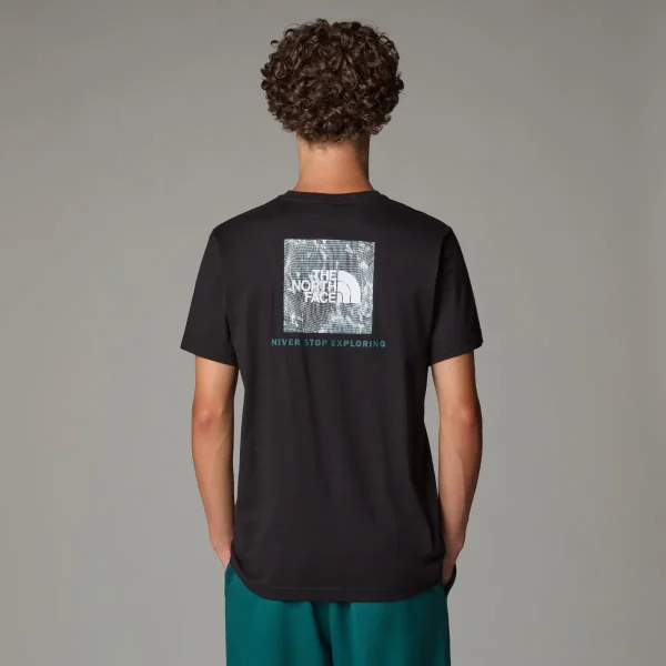 THE NORTH FACE - חולצת טי קצרה גברים NSE BOX – TA8C4U943 – tnf-black-deep-nori-trail-grid-print – 1
