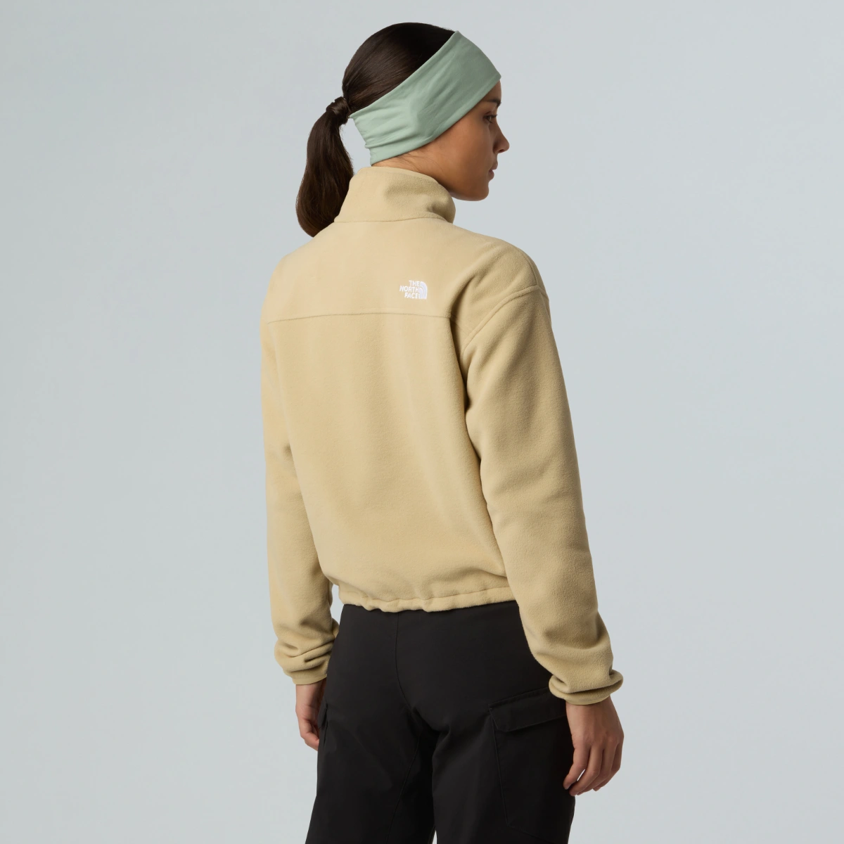 THE NORTH FACE - ג'קט פליס נשים GLACIER 1/2 ZIP SHORT FLEECE – TA8D2CLK5 – khaki-stone – 2