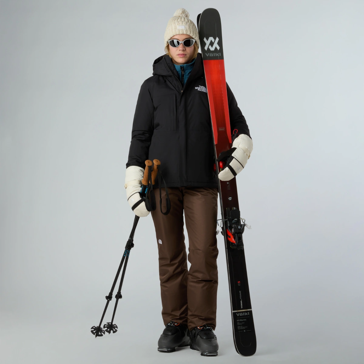 THE NORTH FACE - מכנסיים מבודדות נשים SALLY – TA7WYJ1OI – smokey-brown – 4