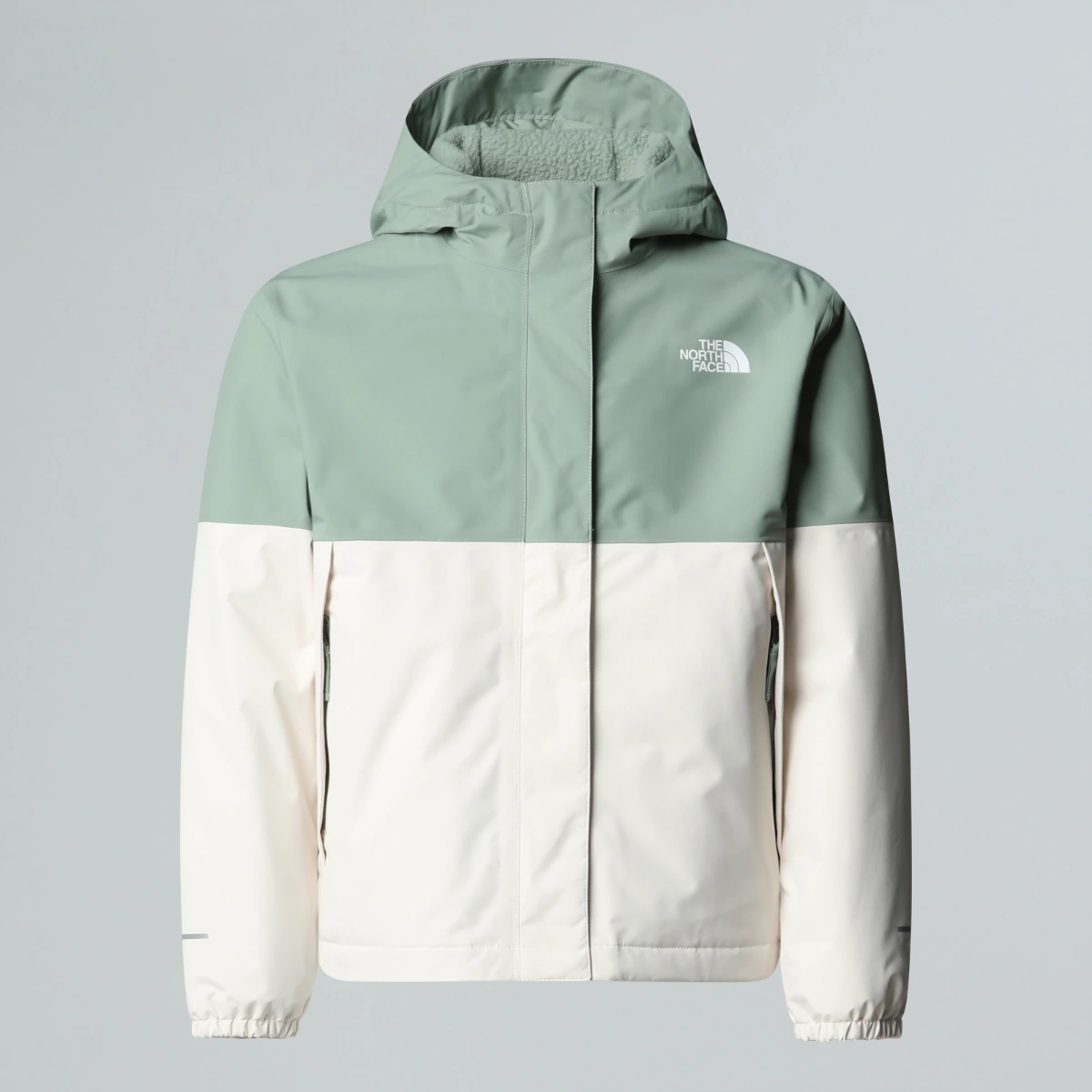 THE NORTH FACE - מעיל מחמם ועמיד במים לילדות WARM ANTORA – TA873RDI4 – slate-moss-white-dune – 7