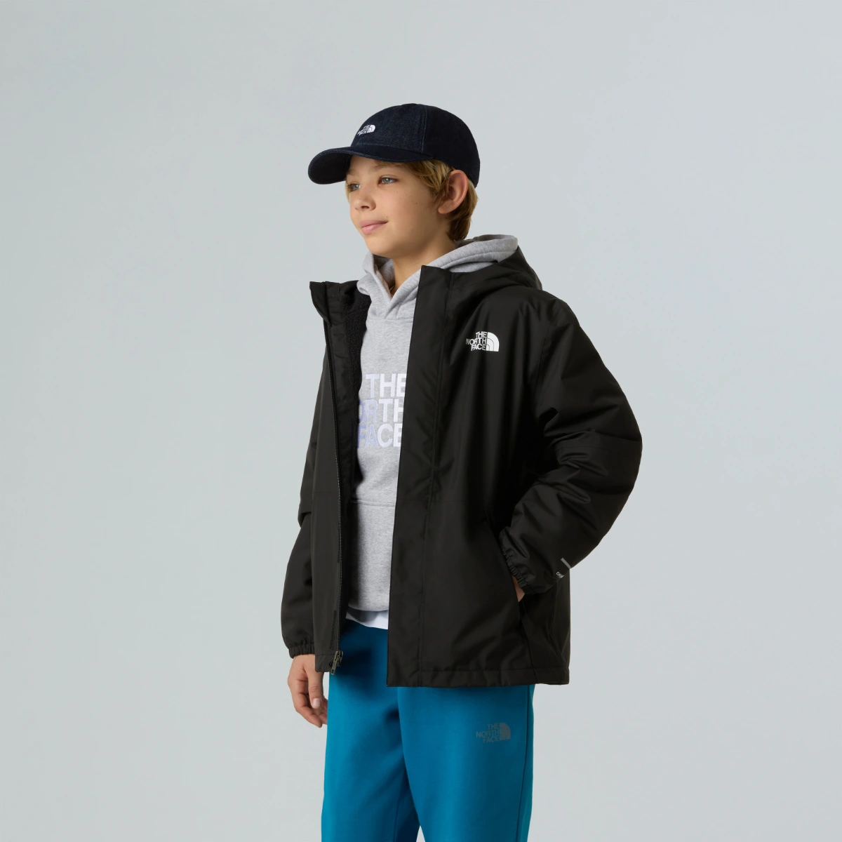 THE NORTH FACE - ג'קט מבודד ועמיד במים ילדים ANTORA – TA873SKX7 – tnf-black-tnf-black – 3