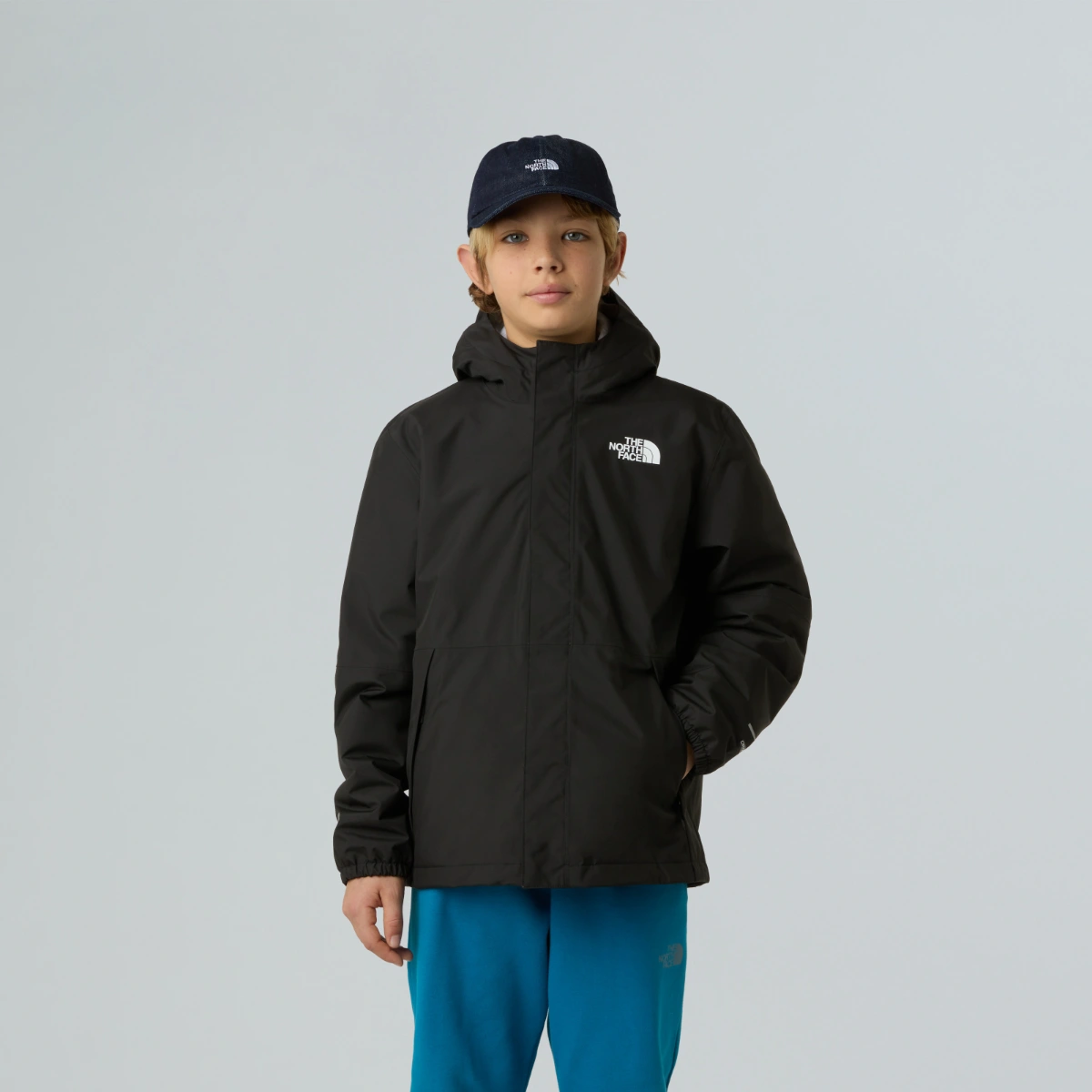 THE NORTH FACE - ג'קט מבודד ועמיד במים ילדים ANTORA – TA873SKX7 – tnf-black-tnf-black – 1