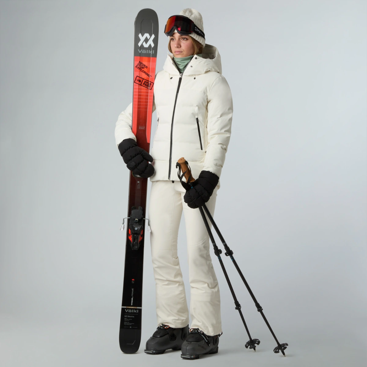 THE NORTH FACE - ג'קט פוך נשים CIRQUE – TA87WSGOL – white-dune-r – 4