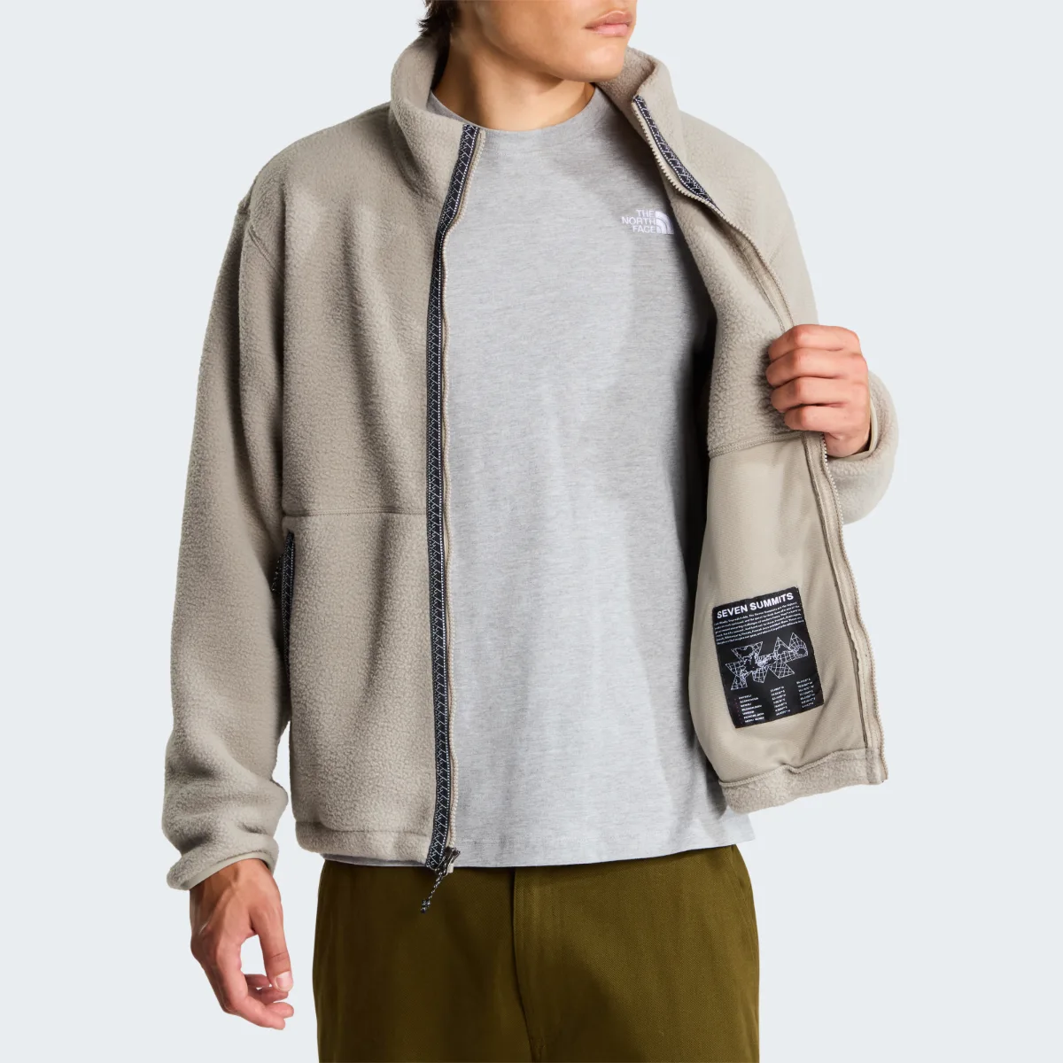פליס גברים עם רוכסן מלא TNF FLEESKI