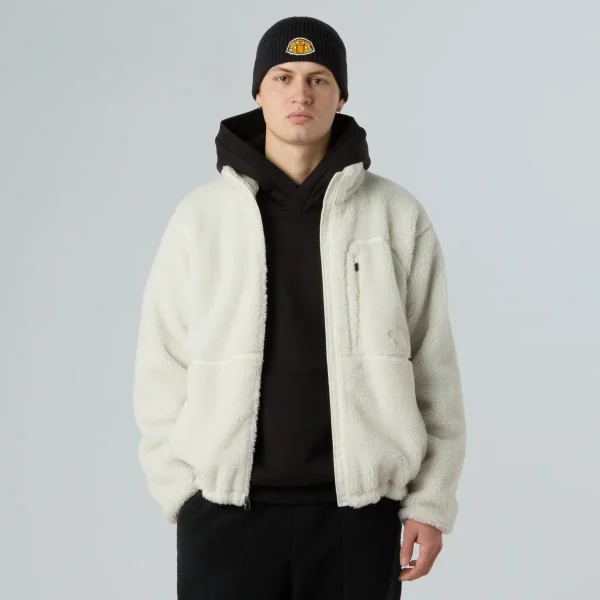 THE NORTH FACE - פליס גברים עם רוכסן מלא EXTREME PILE – TA88Y5QLI – white-dune – 3