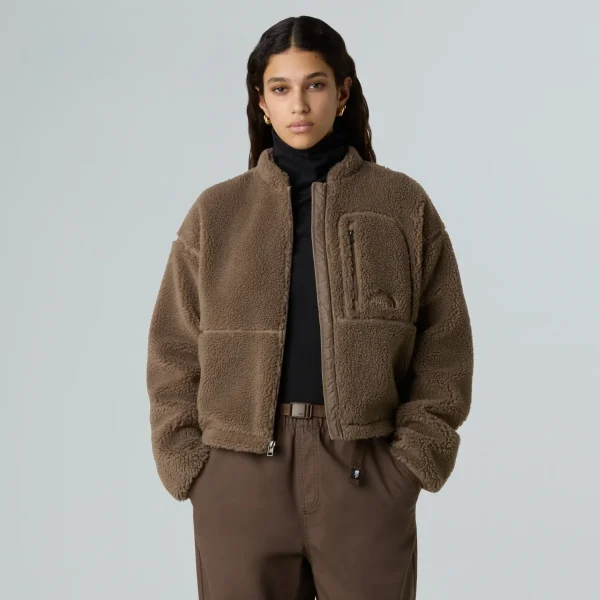 THE NORTH FACE - פליס נשים עבה עם רוכסן מלא EXTREME PILE – TA88ZBBOW – mocha-brown – 3