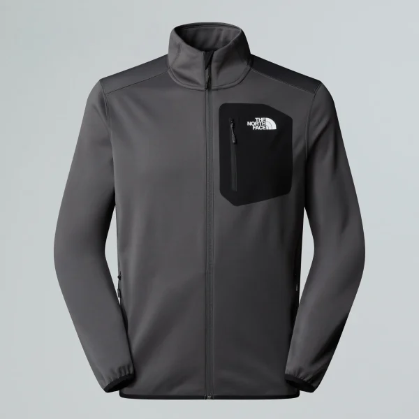 THE NORTH FACE - פליס גברים עם רוכסן מלא CREST – TA897CWUO – anthracite-grey-tnf-black – 7