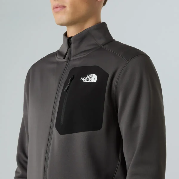 THE NORTH FACE - פליס גברים עם רוכסן מלא CREST – TA897CWUO – anthracite-grey-tnf-black – 4