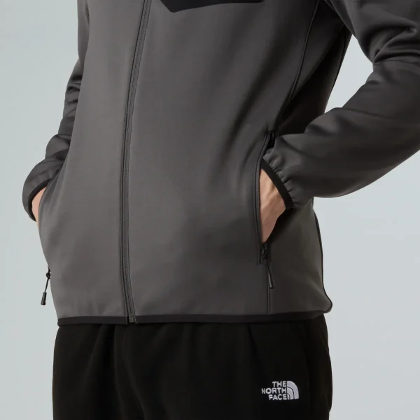 THE NORTH FACE - פליס גברים עם רוכסן מלא CREST – TA897CWUO – anthracite-grey-tnf-black – 5
