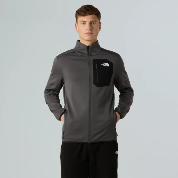 THE NORTH FACE - פליס גברים עם רוכסן מלא CREST – TA897CWUO – anthracite-grey-tnf-black – 1