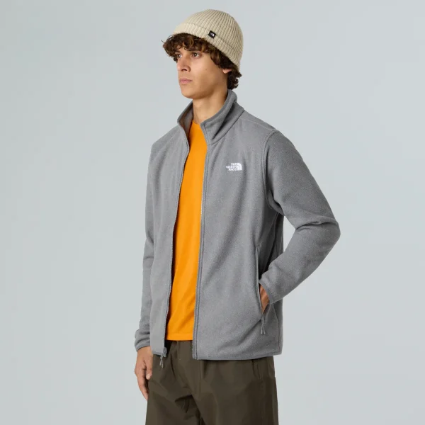 THE NORTH FACE - פליס גברים רוכסן מלא GLACIER FULL-ZIP – TA8D0RCQI – tnf-mid-grey-heather – 4