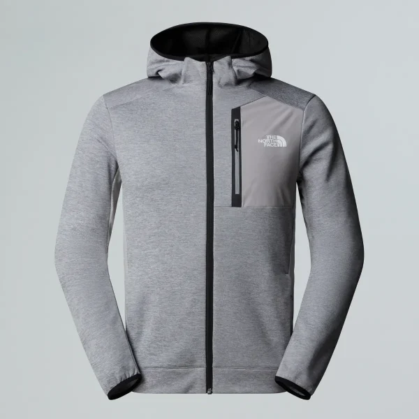 THE NORTH FACE - פליס גברים עם רוכסן מלא MOUNTAIN ATHLETICS – TA8DY7EB9 – tnf-pale-grey-heather-meld-grey – 7