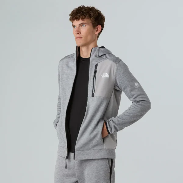 THE NORTH FACE - פליס גברים עם רוכסן מלא MOUNTAIN ATHLETICS – TA8DY7EB9 – tnf-pale-grey-heather-meld-grey – 3
